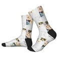 thumbnail image 2 of KLL Pumpkin And White Marble Print Cool Socks Men's Women's Crew Socks Funny Crazy Novelty Stockings, 2 of 7