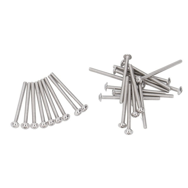 Flanged Bolts,50Pcs Flanged Button Head Flanged Button Head Screws Button Head Socket Caps Bolts Finest Materials