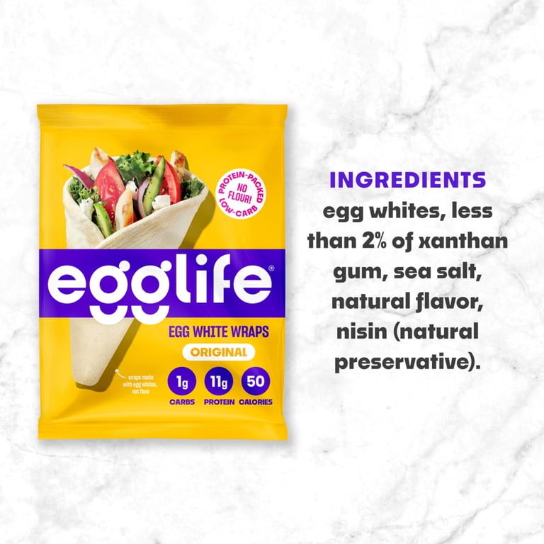 Egglife Egg White Wraps Variety Pack – 54 Wraps, Gluten Free, Low Carb, High Protein, Keto & Paleo Friendly 1 thumbnail image