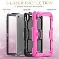 thumbnail image 4 of FJLBDE Case for iPad (A16) 11th Gen 2025/ iPad 10th Gen 10.9 Inch 2022, Rugged Shockproof Tablet Cases Cover with Kickstand Shoulder Strap, Rose, 4 of 7