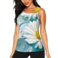 thumbnail image 2 of Haiem Daisy Flowers Workout Tank Tops for Women, Athletic Sports Slim-Fit Tank Tops, Compression Sleeveless Dry Fit Shirts,Athletic Shirt-Medium, 2 of 9
