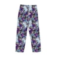 thumbnail image 5 of Goofa Purple Marble Texture Printed Soft Pajama Pants for Men, Wide Leg Comfy Casual Lounge Yoga Pants-Large, 5 of 9