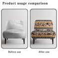 thumbnail image 6 of HELLHERO Geometric Deer Print Trendy Anti-Wrinkle Armless Accent Chair Protector Stain Protection Armless Accent Chair Washable Cover for Armless Chair, 6 of 8