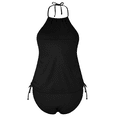 thumbnail image 6 of Firpearl Halter Tankini Swimsuits for Women High Neck Two Piece Bathing Suits Ruched Tummy Control Swimwear, 6 of 6