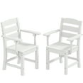 thumbnail image 6 of Dextrus HDPE Chairs Set of 2, Sturdy Patio Chair Bearing 330 LBS, All-Weather Outdoor Patio Chairs, White, 6 of 6