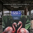 thumbnail image 3 of High Precision Body Weight Scale Smart Bathroom Scales with Large LCD Display(400lbs),Decorative for Bedroom-Pink Flamingos In Love Surrounded By Monstera Leaves, 3 of 4