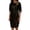 Black, variant on Qiopertar Glossy Chiffon Dress for Women Round Neck Sequin Sleeves Casual Vacation Beach Travel Elegant Flowy Three-Quarter Sleeve Solid Color Dress, Purple S