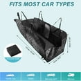 thumbnail image 2 of Unique Bargains Dog Car Seat Cover for Back Seat Waterproof Hammock with Mesh Window Pockets Nonslip Washable Black, 2 of 7