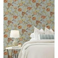 NextWall Kianna Jacobean Floral Peel and Stick Wallpaper (Parchment