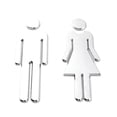 thumbnail image 1 of Letrero para puerta de baño Letrero para baño para hombre y mujer Letrero para baño de invitados Letrero para puerta de baño autoadhesivo 12 cm de alto, 1 of 6