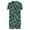 Dark Green B, variant on Bxsruta Pajamas Set for Women, Women's Printed Round Neck Short Sleeve Top and Shorts Lounge Set, Soft Polyester Home Wear, Casual Daily Pajama Outfit