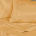 thumbnail image 3 of BNM 300 Thread Count Egyptian Cotton Stripe Sheet Set, Twin, Gold, 3 of 9