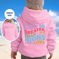 thumbnail image 2 of Little Girl Hoodies Casual Loose Cute Print Long Sleeve Hoodie Outfits Size 5-6T ,Pink, 2 of 5