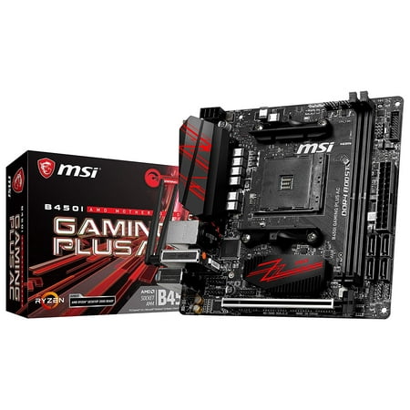 MSI Performance Gaming AMD Ryzen 1st and 2nd Gen AM4 M.2 USB 3 DDR4 HDMI Display Port Mini-ITX Motherboard (B450I Gaming Plus