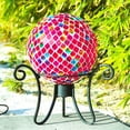 thumbnail image 2 of Gazing Ball, Mosaic Glass Gazing Balls Sphere,Colorful Glass Gazing Balls Suit for Garden Outdoor Decoration,Water Drop Shape, 2 of 8