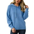 thumbnail image 6 of felwors Sweaters for Women Fall Winter Lightweight Warm Pullover Long Sleeve Crew Neck Wool Sweater Jumper Blue, XXL, 6 of 7