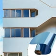 thumbnail image 2 of Ovzne Window Privacy Film One Way Daytime Privacy Static Cling Sun Blocking Anti UV Reflective Window Tint for Home and Office,Sky Blue, 2 of 4