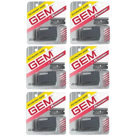 Personna Gem Super Stainless Steel Refill Blades, 10 ct. (Pack of 6) + Yes to Tomatoes Moisturizing Single Use Mask