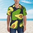 thumbnail image 4 of Lsque Fresh Avocado pattern Hawaiian Shirt for Men, Unisex Summer Beach Casual Short Sleeve Button Down Shirts-Small, 4 of 9