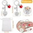 thumbnail image 3 of 6 Sets Teacher Gifts Teacher Appreciation Gifts Rhinestone Keychain Organza Bags with Thank You Cards for Women Teachers Christmas Valentine's Day Thanksgiving Graduation, 3 of 7