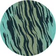 thumbnail image 1 of Ahgly Company Machine Washable Indoor Square Transitional Deep Teal Green Area Rugs, 3' Square, 1 of 7