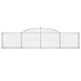 thumbnail image 2 of vidaXL Arched Gabion Basket 118.1"x11.8"x23.6"/31.5" Galvanized Iron, 2 of 4