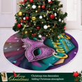 thumbnail image 6 of Coolnut Mardi Gras Christmas Tree Skirt Tree Skirt for Holiday Party Home Christmas Day Ornaments36", 6 of 6