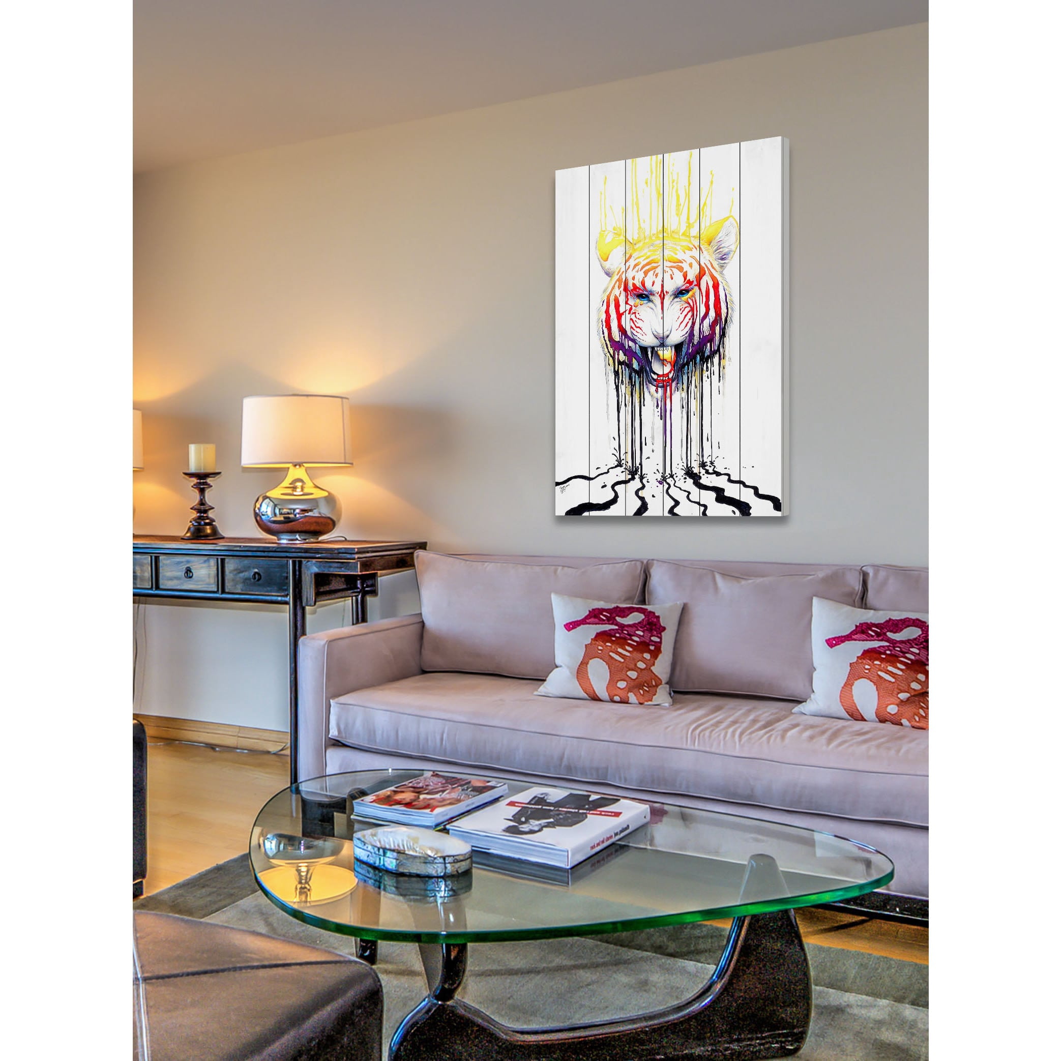 Marmont Hill "Fading" Painting Print on White Wood