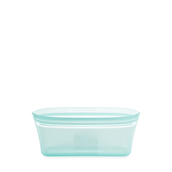 Bolsa reutilizable para almacenar alimentos con cierre en la parte superior, silicona, color verde azulado, EE. UU