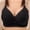 Black, variant on Broderie Anglaise, Non Wired Bras for Women, Everyday Bras, Comfortable Cotton, Supportive with Full Coverage Light Padded Lingerie