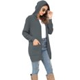thumbnail image 4 of FOLUNSI Women's Open Front Cardigan Hoodie Sweaters with Pockets S-XL, 4 of 7