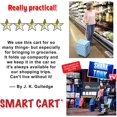thumbnail image 5 of dbest products Smart Cart, Moroccan Tile Collapsible Rolling Utility Cart Basket Grocery Shopping Teacher Hobby Craft Art, 5 of 6