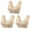 27-Beige, variant on YWDJ Bras for Women Push up 3 Pack Front Closure Comfy Bras Wireless Lounge Bras Wide Strap Full Coverage Cross Comfortable Bras Padded Plus Size Lace Comfort Bras Wrap Bras Purple S