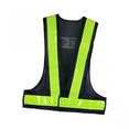 thumbnail image 4 of Chaleco de seguridad reflectante de alta visibilidad ajustable con tiras reflectantes de bolsillo para Negro, 4 of 7