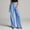 Sky Blue, variant on Tsivenald Womens Satin Wide Leg Pants High Waist Front Pleated Loose Baggy Solid Color Elegant Office Dress Trousers