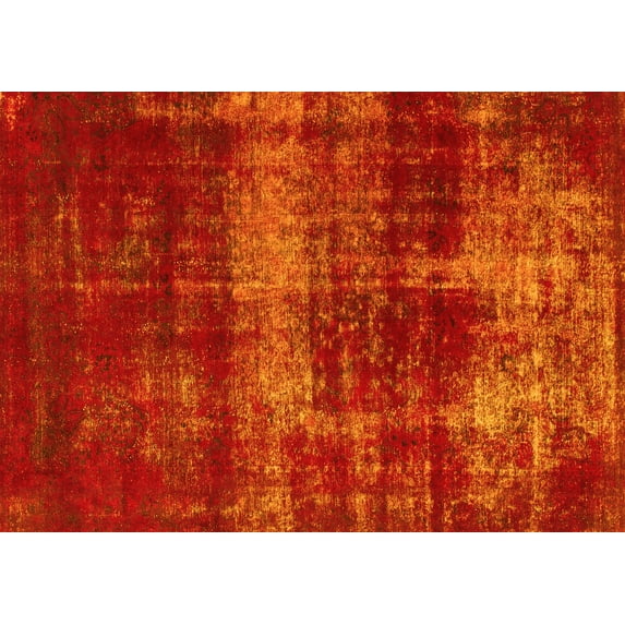 Ahgly Company Indoor Rectangle Abstract Yellow Modern Area Rugs, 5' x 8'