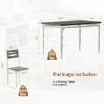 thumbnail image 1 of BeesClover Industrial 5-Piece Dining Table Set for 4 with Cushioned Chairs – Kitchen Table Set with Spiral Leg Design Table & Chairs for Kitchen, 1 of 7