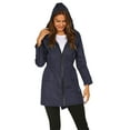 thumbnail image 4 of Seyurigaoka Women Juniors Coat, Solid Color Long Sleeve Hooded Outerwear Outdoor Jacket, 4 of 7