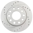 thumbnail image 4 of Zynkor 2pcs Disc Brake Rotor Set Assembly Front Rear Left Right Cast Iron Drilled and Slotted Coated 5-Stud Hole Quantity for A4 2002-2006 for A4 Quattro 2002-2006, 4 of 9