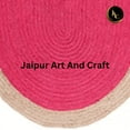 thumbnail image 6 of Jaipur Art And Craft Hand Braided Oval Braided Reversible Jute Area Rug Dark Pink with Beige Border Carpet Rug Size - (2.6x8 Sq Feet), (31x96 Inches), (78x240 CM), 6 of 6