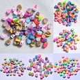 thumbnail image 2 of Cuentas de arcilla polimérica para manualidades, accesorios de joyería de 50 piezas, diseño de mezcla de helado de dibujos animados, espaciador, pulsera multicolor, rebanadas de departamento, 2 of 4