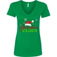 thumbnail image 3 of Inktastic Grandma Claus with Christmas Santa Hat and Snowflakes Women's V-Neck T-Shirt, 3 of 5