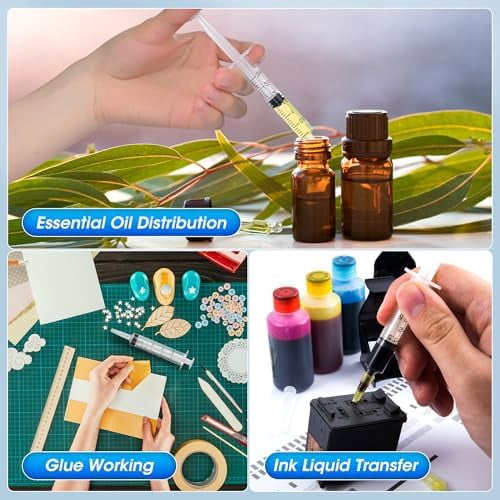 100 ml Syringe for Liquids, Large Syringe Without Needle for thick liquids, 10 Pack Individually Wrapped