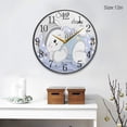 thumbnail image 4 of GZHJMY Sleepping Bear Pattern Wall Clock Silent Non Ticking 9.5 Inch Round Easy to Read for Home Office School Clock, 4 of 7