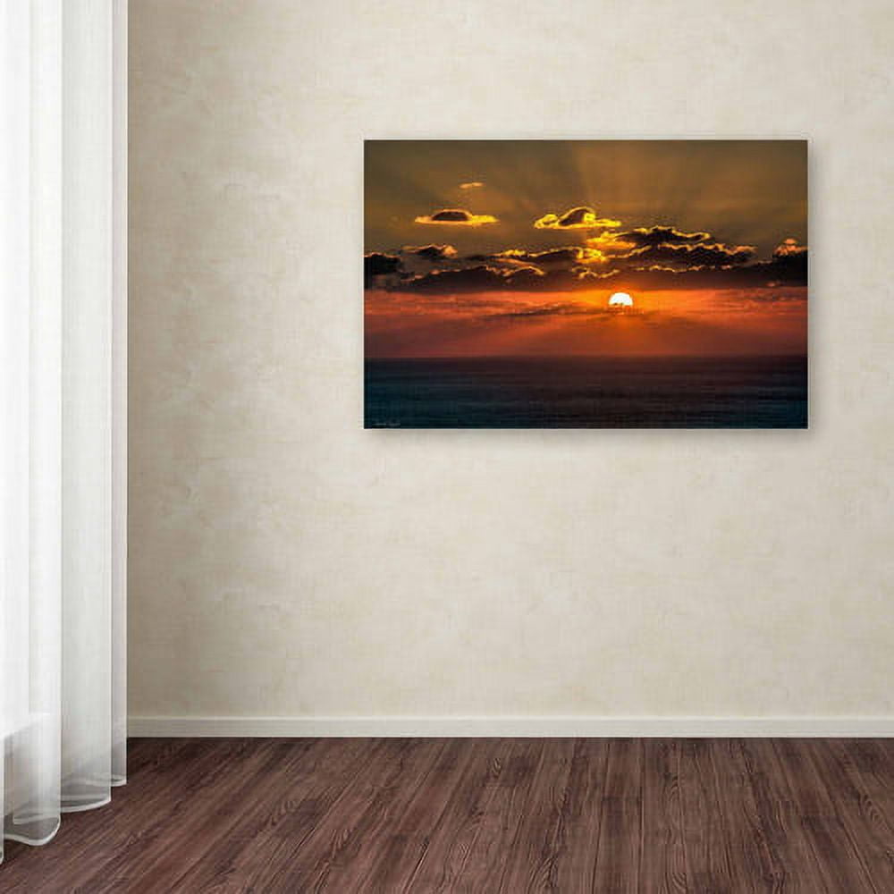 Trademark Fine Art "Mediterranean Sunset" Canvas Art by David Ayash