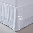 thumbnail image 3 of Simple&Opulence Belgian Linen Bed Skirt with Classic 14 inch Tailored Drop Dust Ruffle, Easy Fit Breathable Premium Natural Flax- Basic White, Queen, 3 of 7
