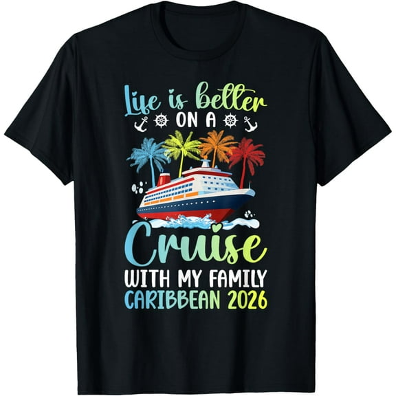 On A Cruise with Family Caribbean 2026 Caribbean Cruise Trip T-Shirt TShirt