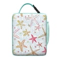 thumbnail image 5 of Leakproof Insulated Lunch Bag with Mesh Side Pocket, Hands-Free Buckle Handle, Featuring Starfish, Beach, Seashells, Coral & Tropical Marine Creatures for Outdoor & Work, 5 of 6