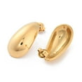 thumbnail image 2 of 304 Stainless Steel Stud Earrings Teardrop Real 14K Gold Plated 26.5x14mm, 2 of 2