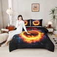 thumbnail image 4 of Castle Fairy Sport Soccer Twin Comforter Sets,Abstract Flame Ball Bedding Set, 4 of 8